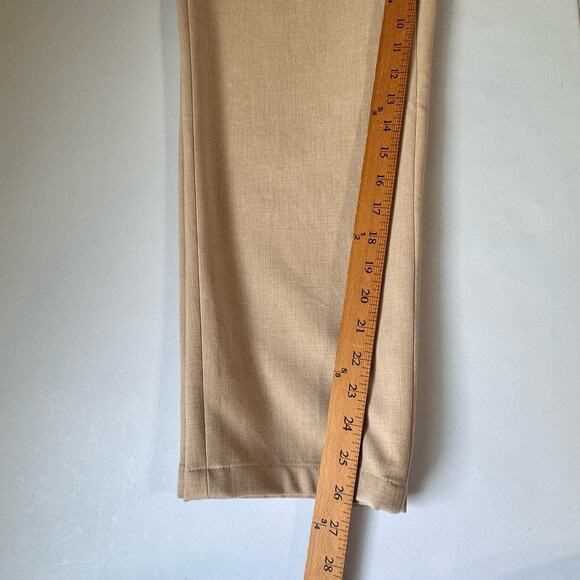 J McLaughlin Pants Womens 14 Tan Plus Straight Leg Trouser Elastic Waist Career - Picture 12 of 14